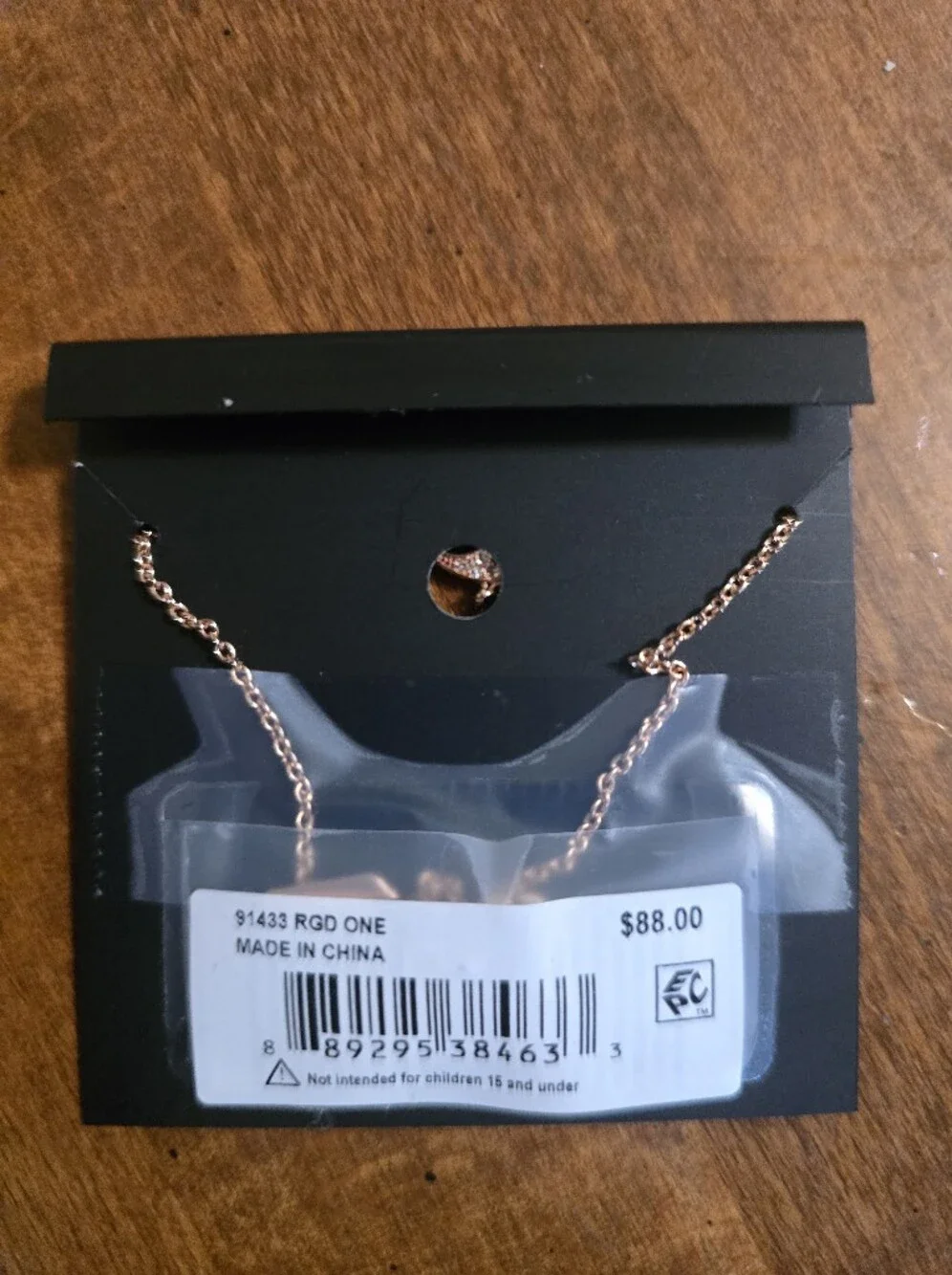 COACH Rose Gold Crystal C Necklace - Women